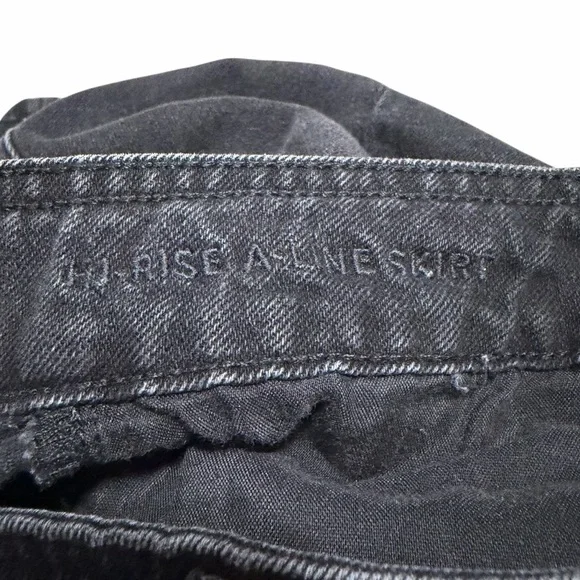 American Eagle Hi-Rise A-Line Black Denim Skirt | Size 2/4 - Picture 3 of 4